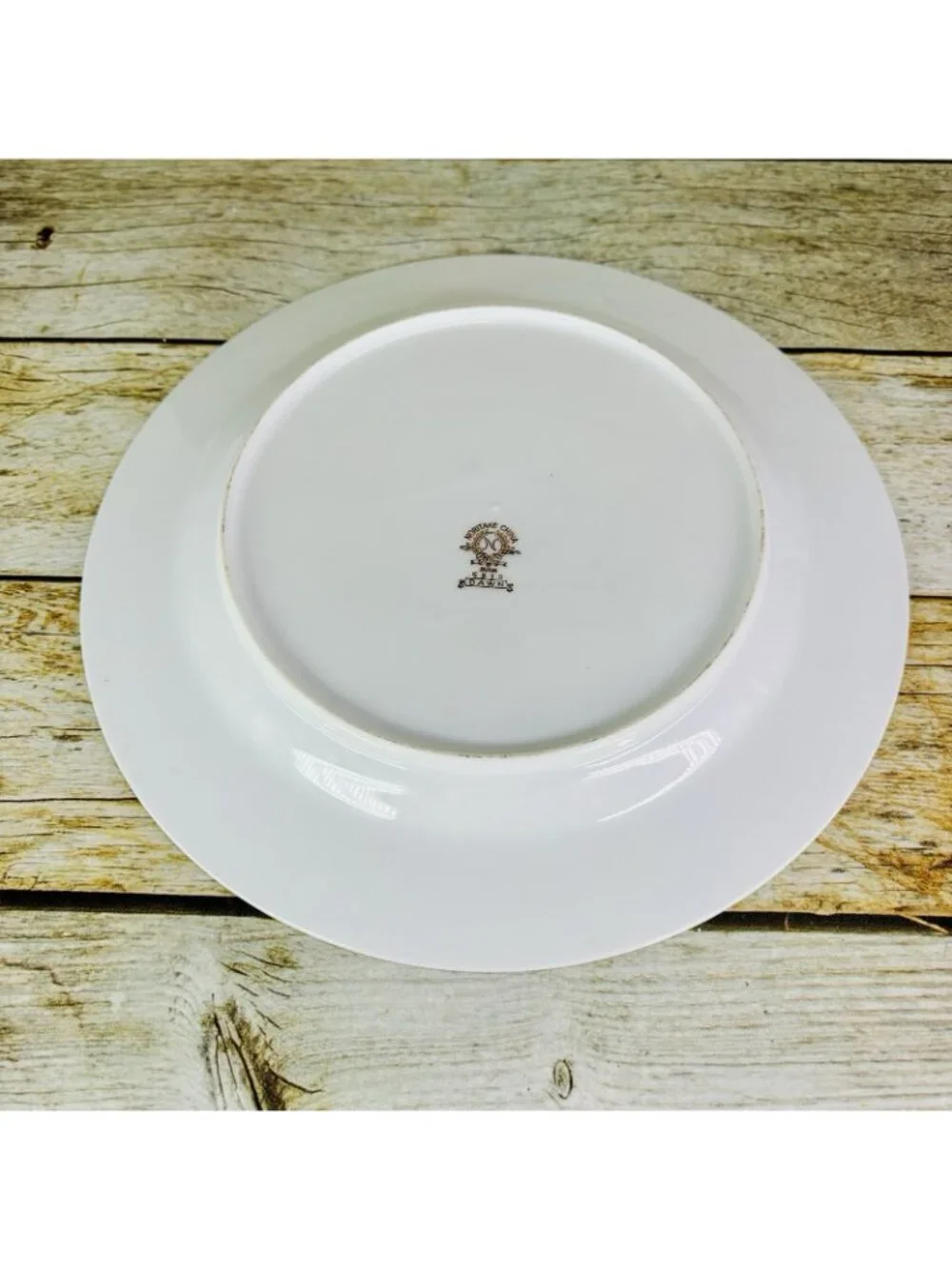 Vintage Noritake DAWN White Gold Trim Verge Japan Porcelain Dinner Plates Set 4